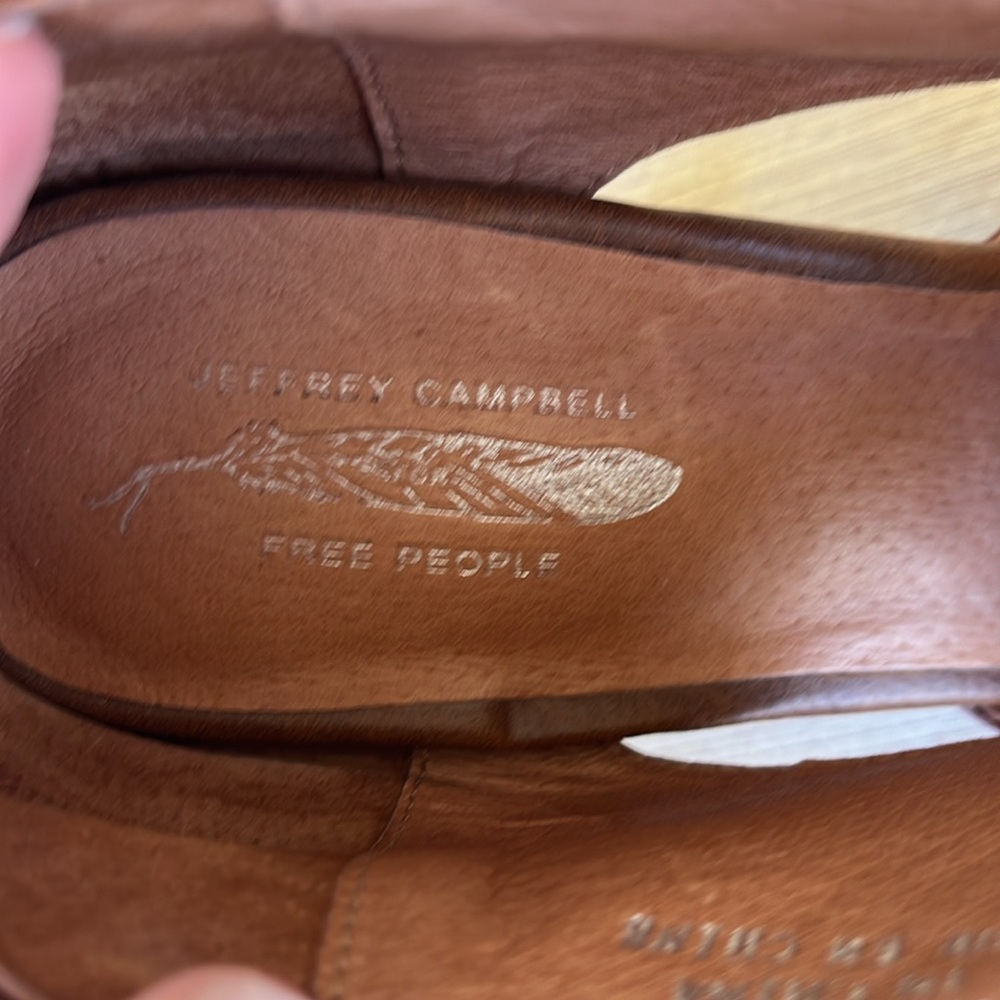 Free People Jeffrey Campbell New-never worn Brown leather Womens 10 bootie shoes - Picture 9 of 9